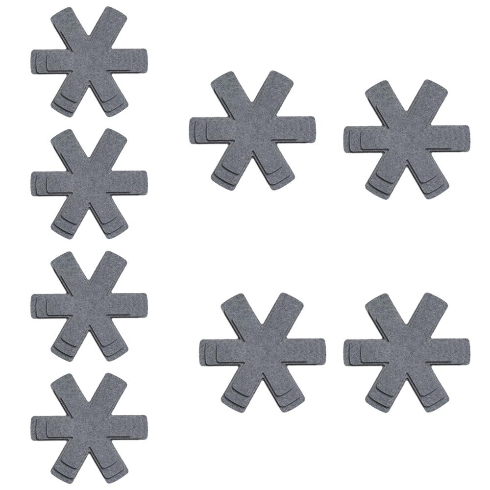 12/15 Piezas Protectores de Fieltro para Ollas y Sartenes Almohadillas Separadoras Resistentes al Calor Evitan Rayar Superficies Separadas de Esterilla Para Utensilios de Cocina Herramienta de Cocina