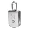 Uxcell M75 Single Pulley Block, 304 Stainless Steel Hanging Wire Towing Wheel, Lifting Crane Swivel Hook, Rope Cable Pulley Roller