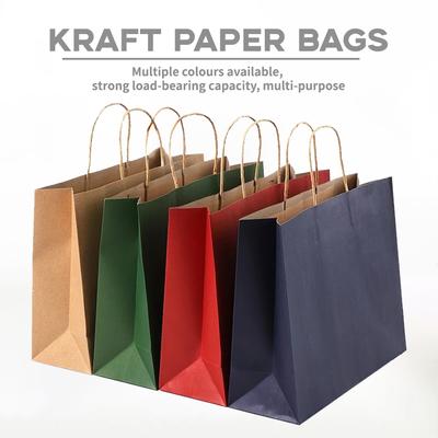 Paper Gift Bags  Shopping Bags  Kraft Paper Gift Candy Bag Colored Hand-held Paper Bags Wedding Party Decoration Gift