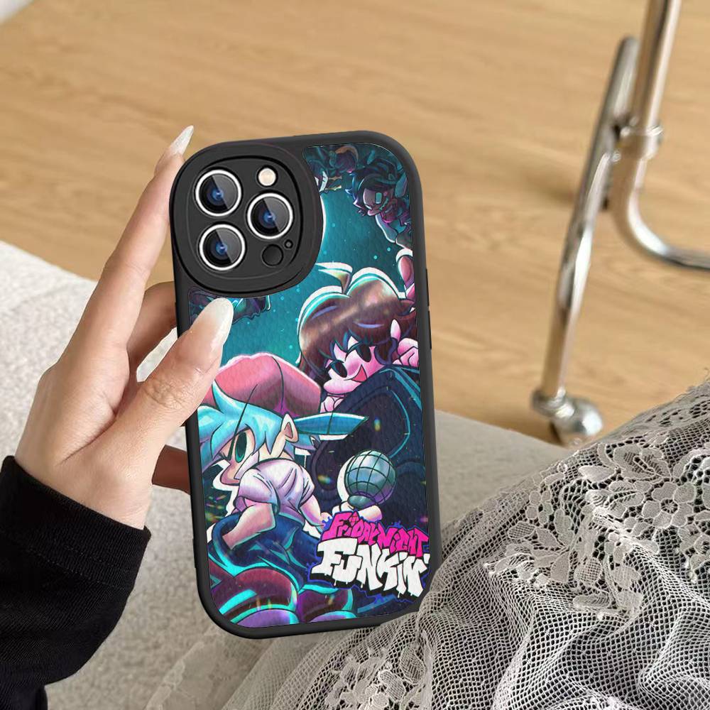 

Game F-Friday Night Funkin Phone Case For IPhone 16 15 14 13 Pro Max 11 12 Plus Leather Silicone Cover iphone 13pro