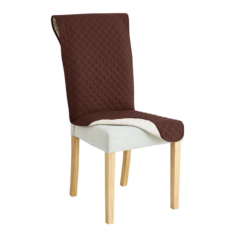 1PC Quilted Chair Cover Anti-slip Long Chairs Pad Seat Cushions with Elastic Strap Universal Banquet Hotel Chair Dust Covers