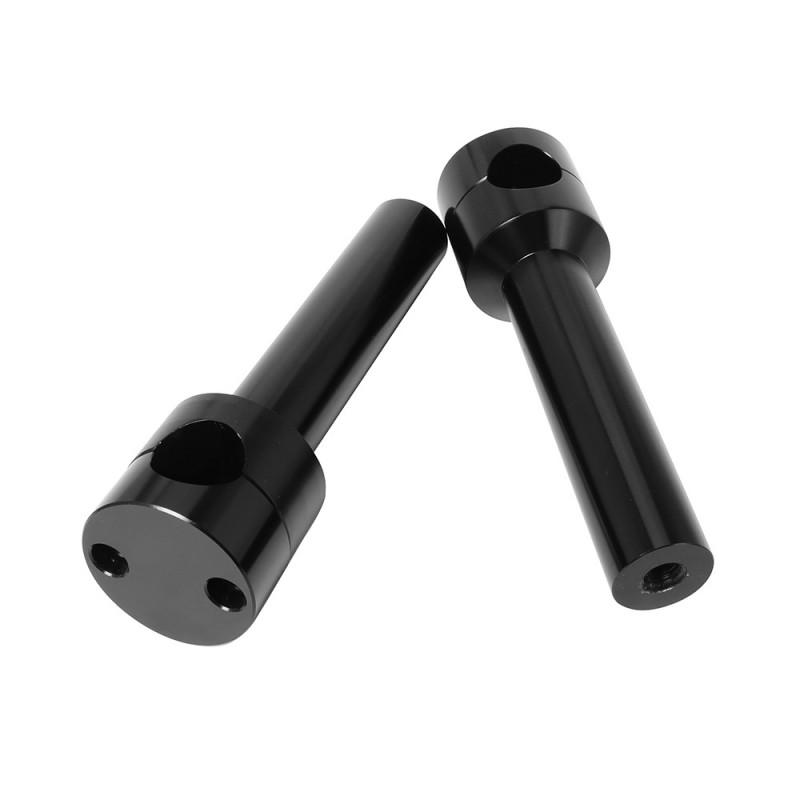 Aluminum Handlebar Risers Cruiser Chopper Bobber Motorcycles 22mm 25mm Black Chrome Finish
