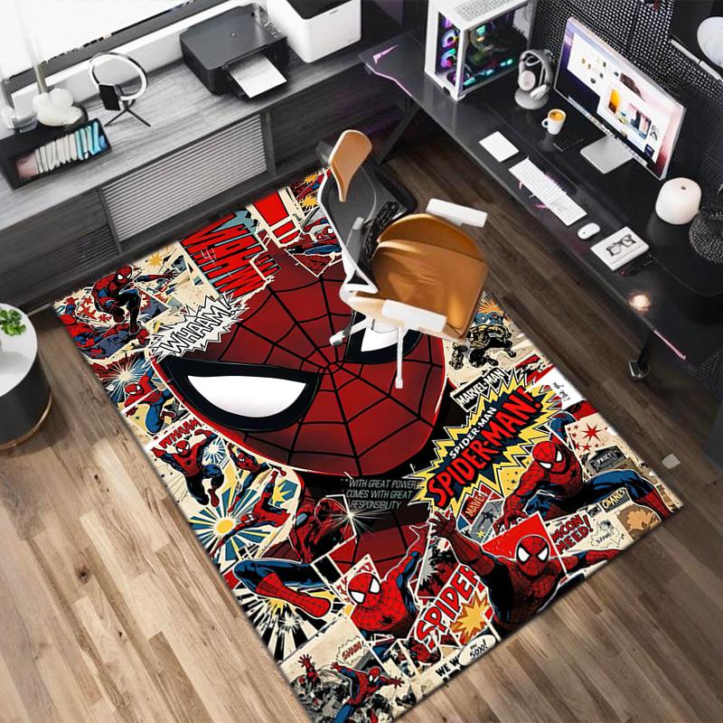 1PC Spider-Man Rug - home decoration Carpet For Living Room Bedroom Flooring Computer Chair Area Rug