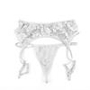 Sexy Lady Lace Suspender Garter Belt Lingerie G-String Thong Set Stocking Belt