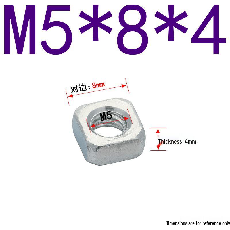 Galvanized Thin Square Nut Cap M4-M16