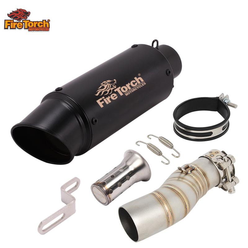 Slip On For CFMOTO 450MT 450 MT IBEX 450 2024 2025 Motorcycle Exhaust Escape Moto Systems Middle Link Pipe Carbon Fibe Muffler