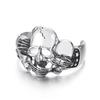 Titanium Steel Jewelry Skull Hollow Wide Open Bracelet Accessories 