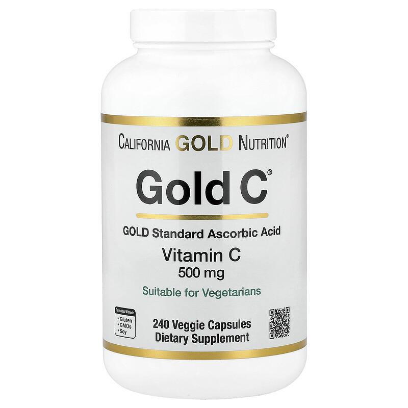 Gold C®, USP-Qualität Vitamin C, 500 mg, 240 vegetarische Kapseln