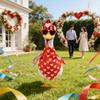 Valentine's Day Porch Goose Outfit Yard Goose Costume Lawn Goose Accessories Includes Red Heart Bib Hat Glasses for 23" Cement or Plastic Goose Statue