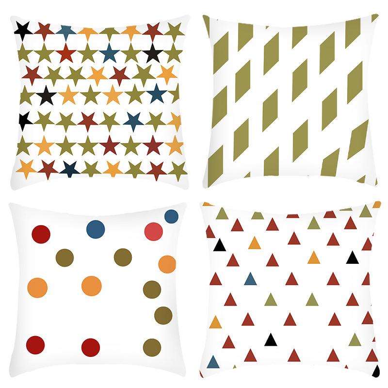New Geometric Series Pillow Cover Simple Square Print Pillow Home Sofa Cushion Cover
