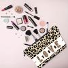 1 Stück Leoparden-Liebes-Print Kosmetiktasche Beutel, Damen Handtasche Reise Tragbare Kosmetik-Aufbewahrungstasche für Valentinstagsgeschenk