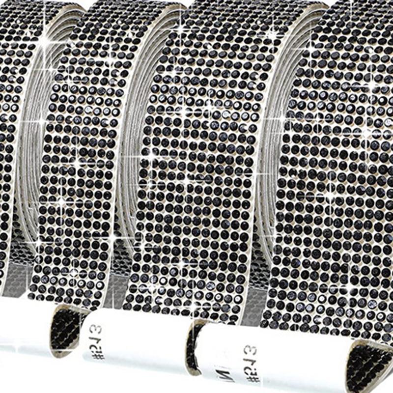 

1 ярд самоклеящаяся наклейка из хрустальных стразов, бриллиантовая лента, наклейка для DIY, стразы, искусство и ремесла, украшение для автомобиля, телефона, 8 рядов