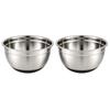 Set of 2 Salad Bowls - SIROCO - 24 Cm 2.5 L - Stainless Steel - Non-slip Base - Stackable
