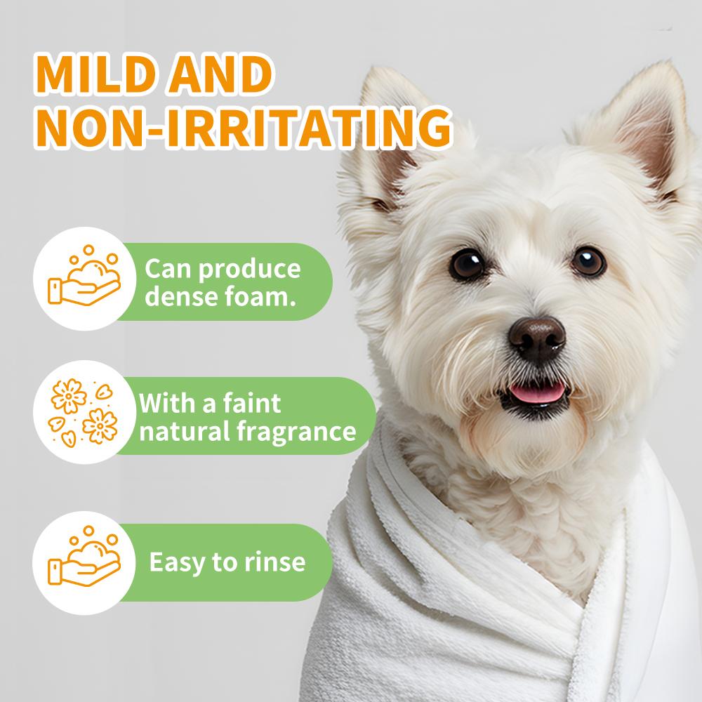 Natural Coconut Oil Pet Shampoo Gentle Cleansing Nourishing Soft Shiny Fluffy Coat for Dogs Cats All Breeds Daily Grooming Care