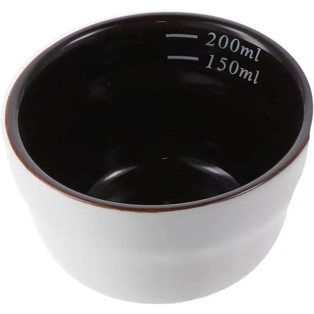 200ml Measuring Suit for Cupping Cup Ceramic Coffee Cup U-shaped Coffee Evaluation Cup Measuring Bowl