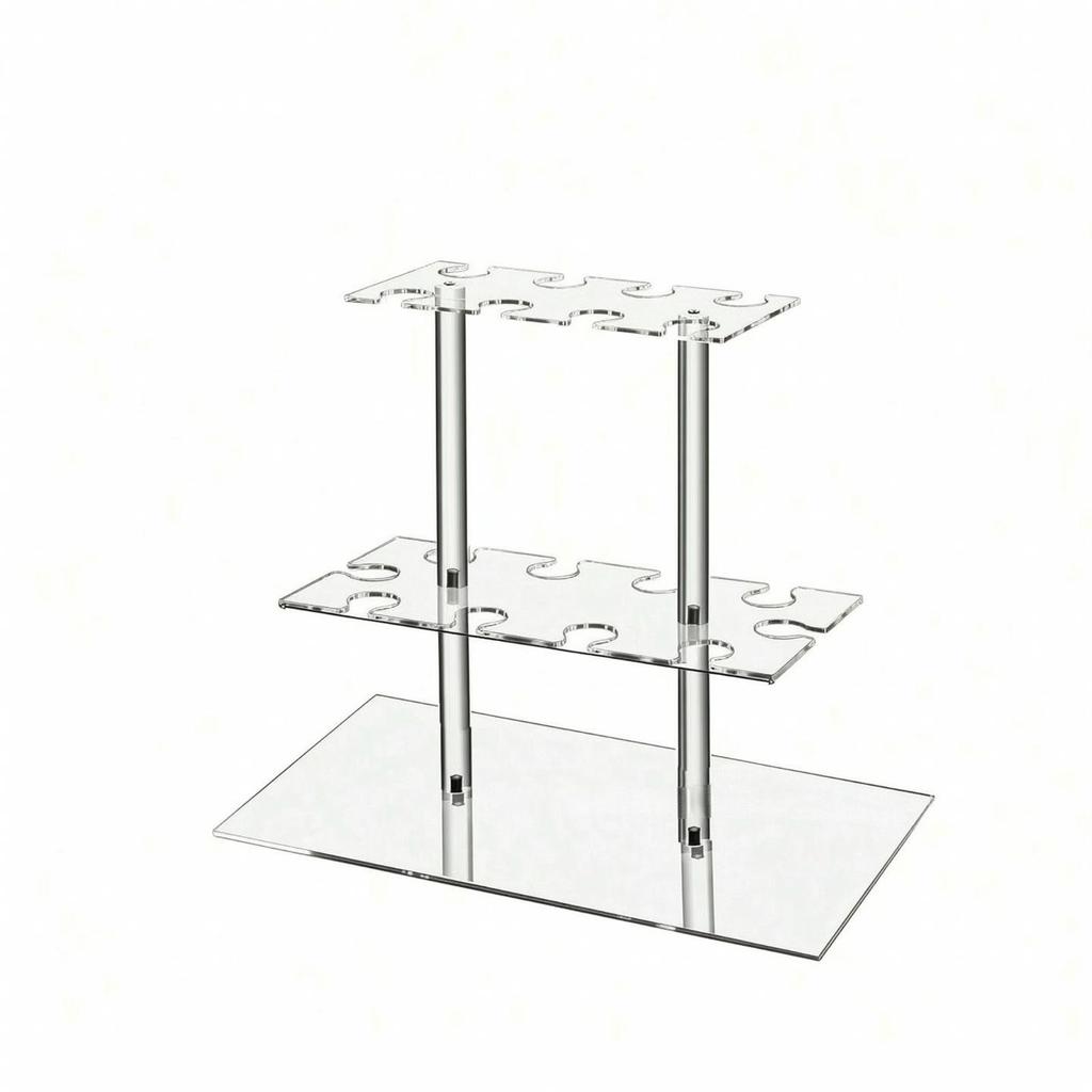 Acrylic Stemware Display Stand Decorative with Cutout Slots