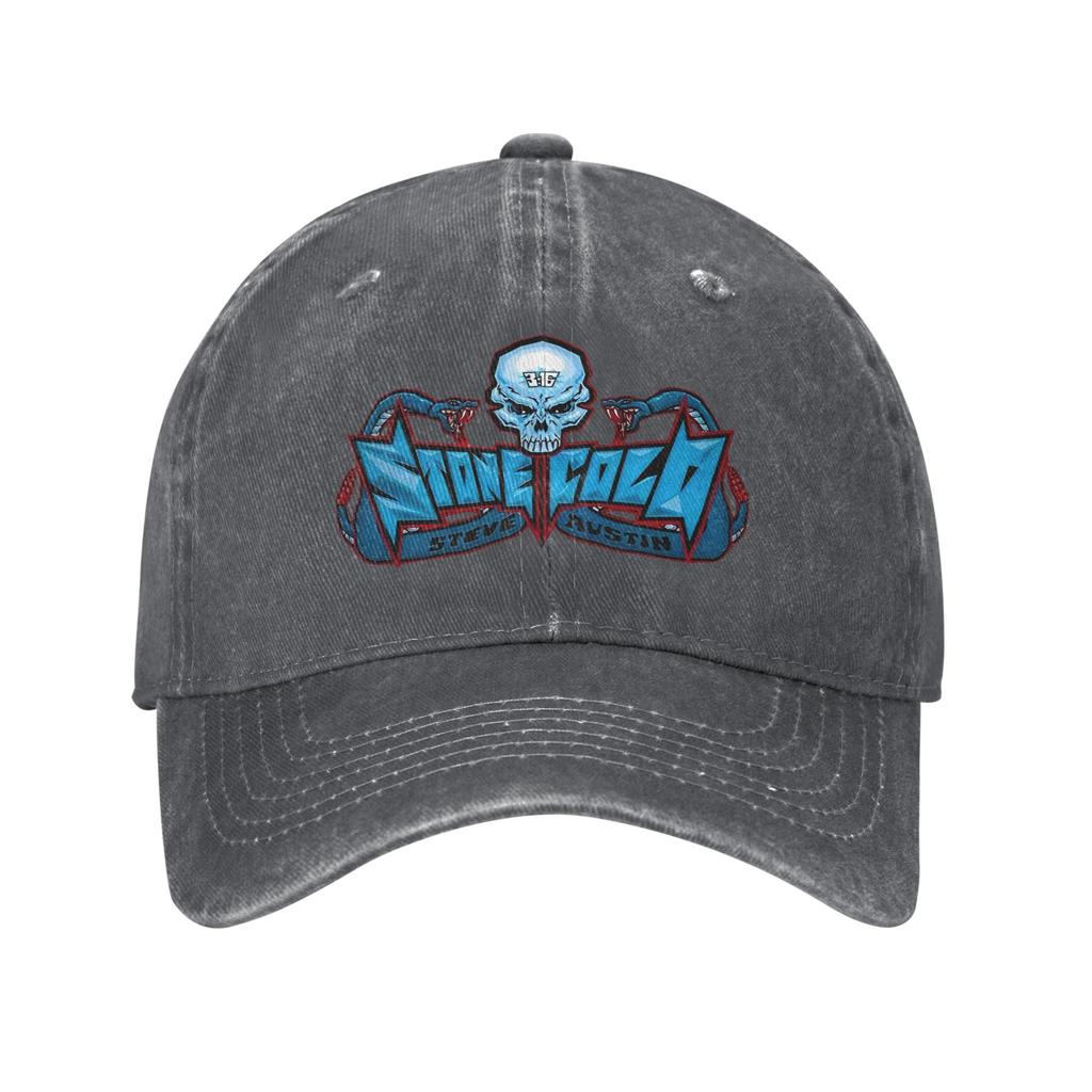 Stones 316 Steve Austin Cold Herren Damen Baseballkappe Wrestling Schädel Distressed Denim Gewaschene Kappen Hut Outdoor Verstellbarer Snapback