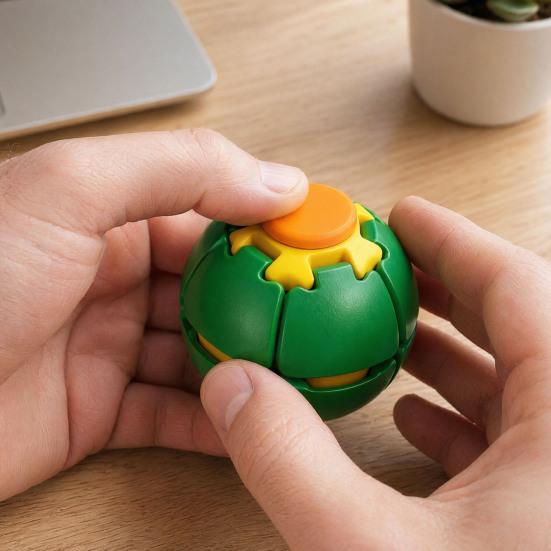 3d Printed Press Ball Toy Stress Anxiety Relief Fidget Spinner for Kids Adults Push