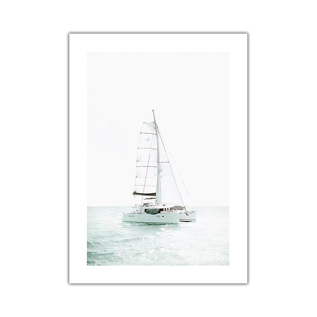 Scandinavian Nature Plant Palm Leaf Shell Beach Canvas Painting Poster Seaside Landscape Print Wall Art Picture Home Decoration