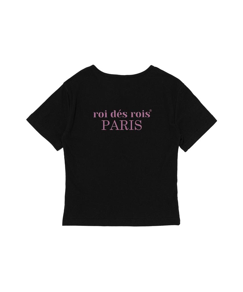 ROIDESROIS Origin Paris Crop Short Sleeve T-Shirt (Black)