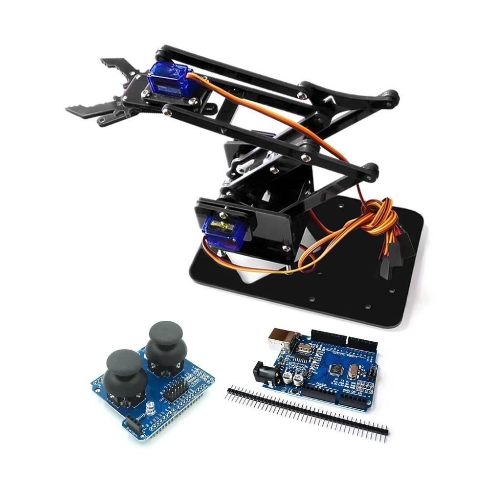 SG90 MG90S 4 Dof Kit Robot Acrilic Mecanic Manipulator Gheară Neasamblat Pentru Arduino Braț Robotic Kit STEAM Programare Braț Robotic
