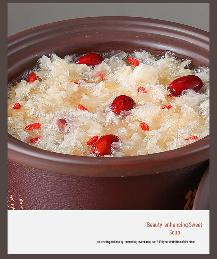 In Stock Fully Automatic Electric Stew Pot: 2.5-6L Ceramic Multi-functional Clay Pot for Soups, Porridge, and Health Cooking