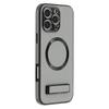 For iPhone 16 Pro Max Kickstand Case Compatible with MagSafe PC+TPU+PU Phone Back Cover