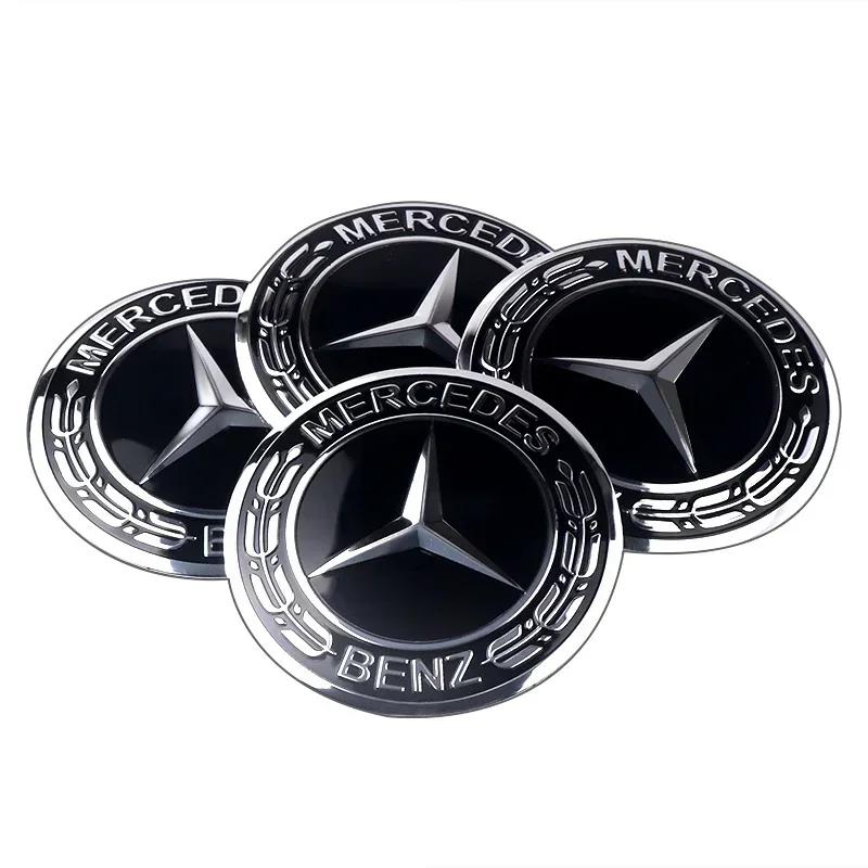 Nieuwe C200 E200 Voor Mercedes Benz 56mm Auto Wiel Naafkap Logo Sticker Accessoires Voor Mercedes benz A B C E G CLA GLK CLA