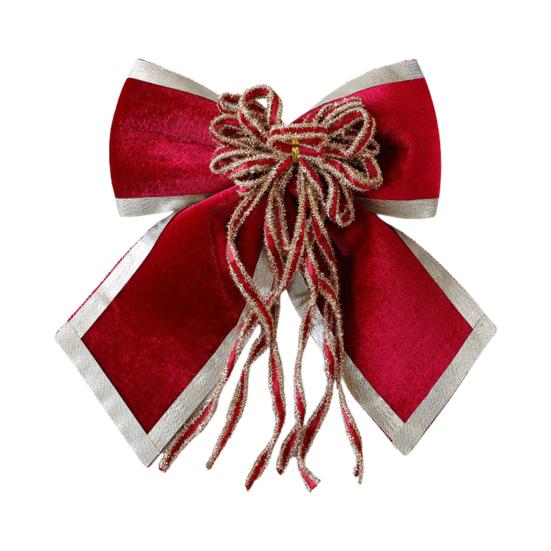 

Рождественский бант украшение большой ленточный бант с блестящим краем для рождественского венка верхушки для елки праздничный домашний декор для помещений вино красного