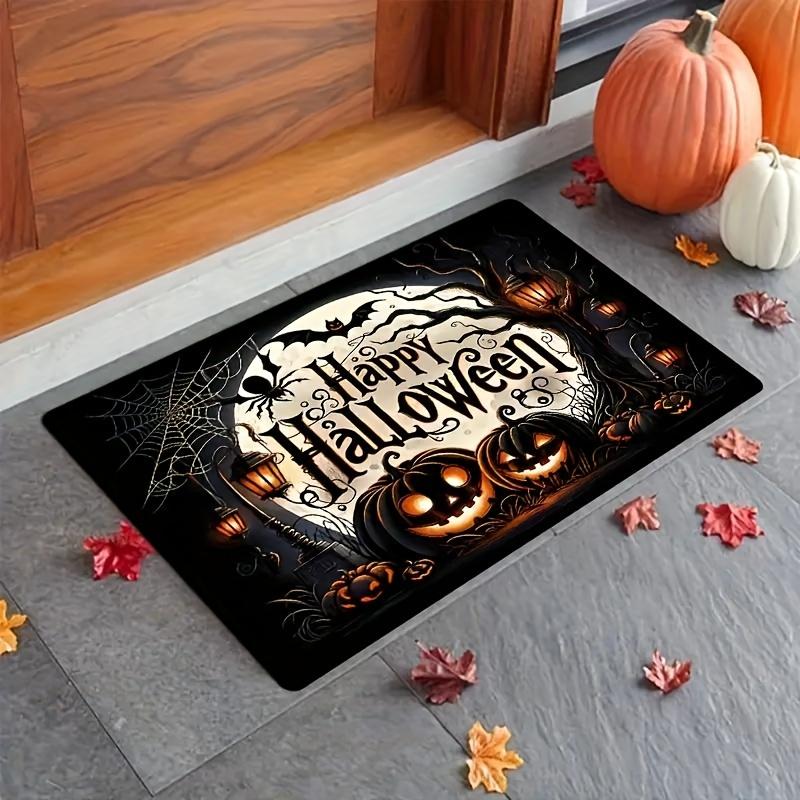 

Vikama Halloween Carpet Horror Pumpkin Ghost Outdoor Carpet Welcome Mat Soft Door Mat Living Room Rug For Bedroom Kitchen Rug 40X60CM (1.3X2FT