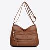 Neue Damen Schultertasche PU Weiches Leder Große Kapazität Umhängetasche Mode Einfach Mehrere Taschen Mehrschichtig Muttertasche für Frauen mittleren Alters