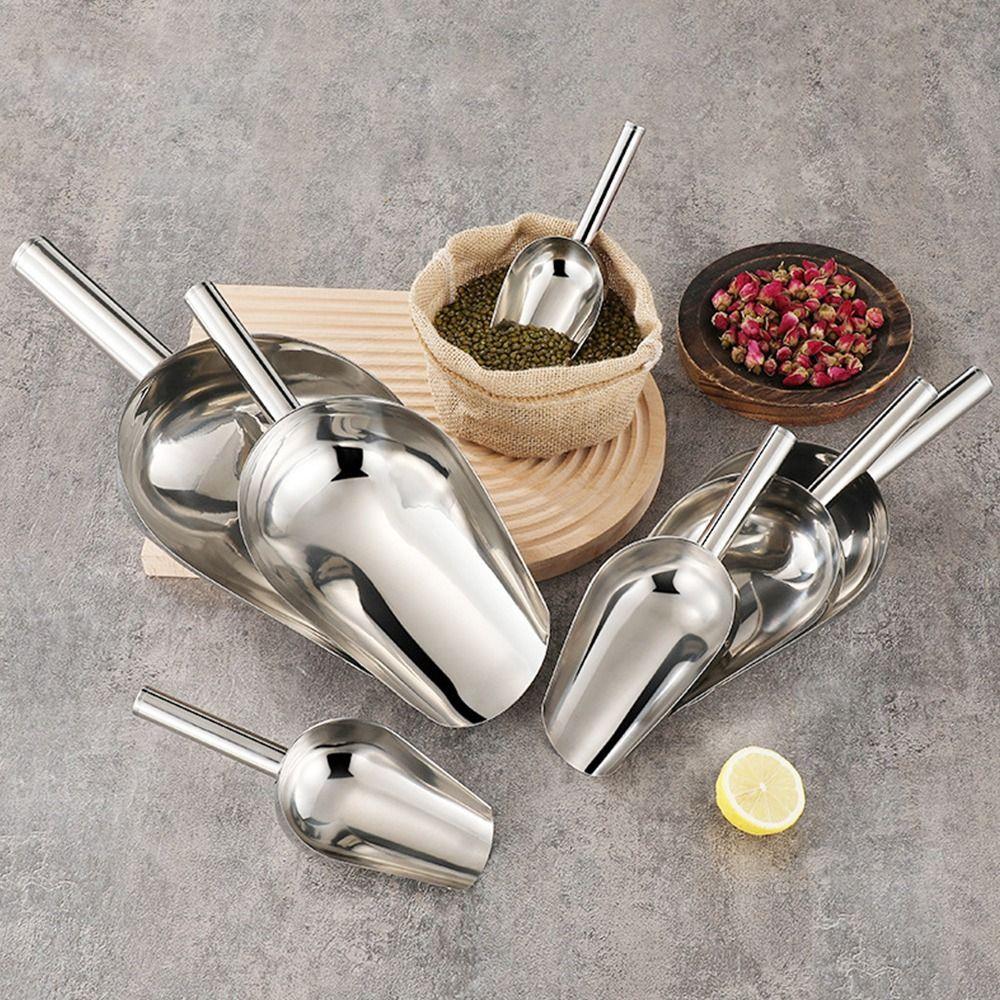 8/9/10/11Inch Ice Shovel Metal Sugar Scoop Dishwasher Safe Stainless Steel Ice Scraper  Food