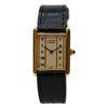 Cartier 82-95 925 Must Tank Vermeil LM White Dial QZ Leather Watches Black / goldUsed