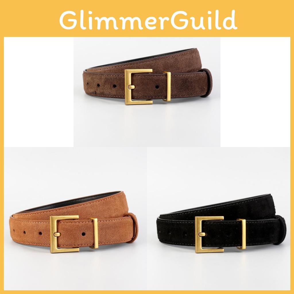 Classic Leather Womens Belt With Pin Buckle For Casual And Business Wear