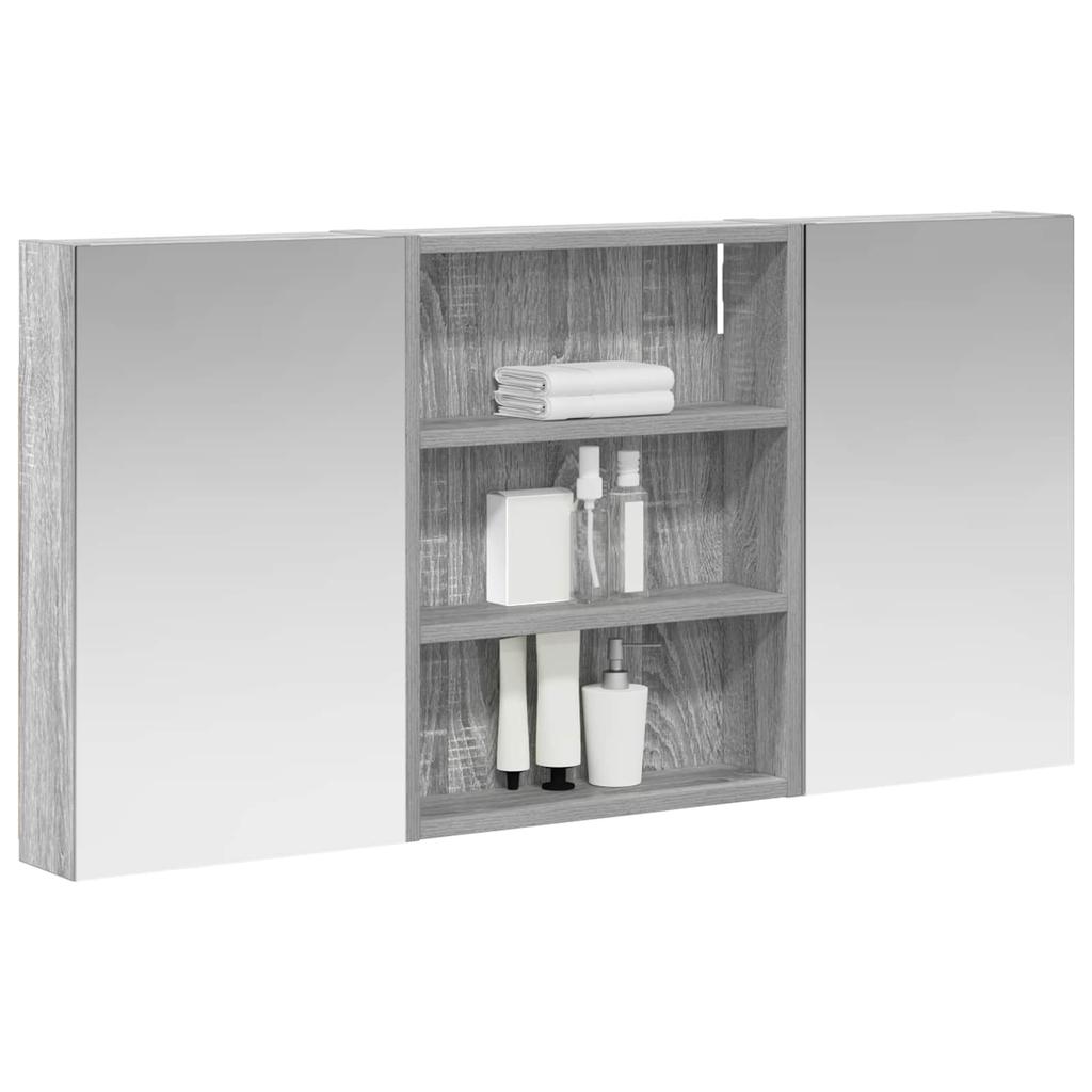 Bathroom Cabinet Set 3 Pcs 100 X 10.5 X 50 Cm Particleboard