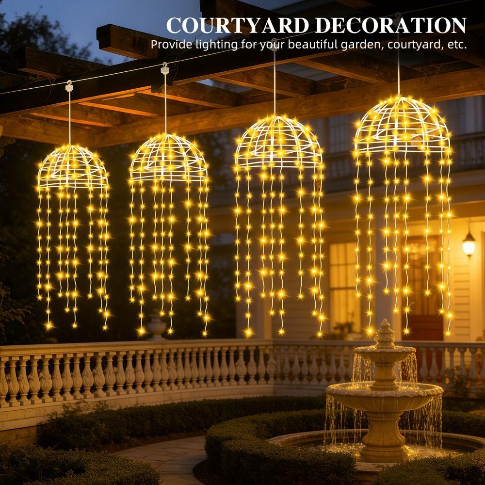 2/4 Jellyfish Solar Jellyfish Lights Waterproof String Lights Creative Fairy Lights Wedding Decor