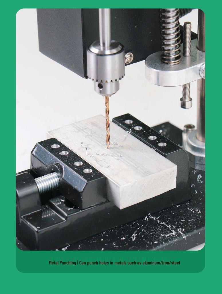 Mini-Bohrständer mit variabler Drehzahl: Kompakte Gleichstrom-Elektrobohrmaschine für präzise Bohrungen zu Hause.