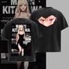 Kitagawa Marin Bedrucktes T-Shirt Anime My Dress Up Darling Kleidung Herren Damen Retro Gewaschene T-Shirts Übergroß Baumwolle Locker Bequem Damen Herren Kleidung
