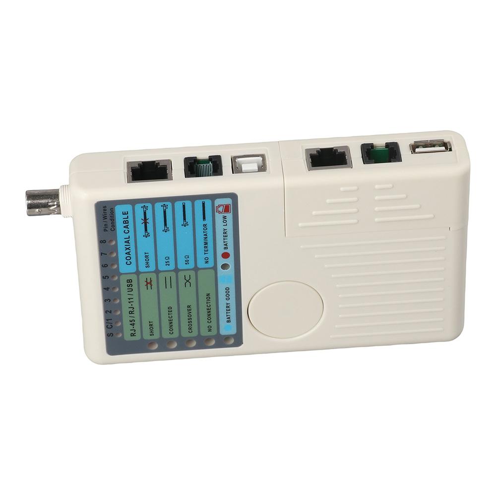 4-in-1 Network Cable Tester Multi-Tester for RJ11 RJ45/Cat5 Cat6/USB BNC LAN/UTP STP LAN