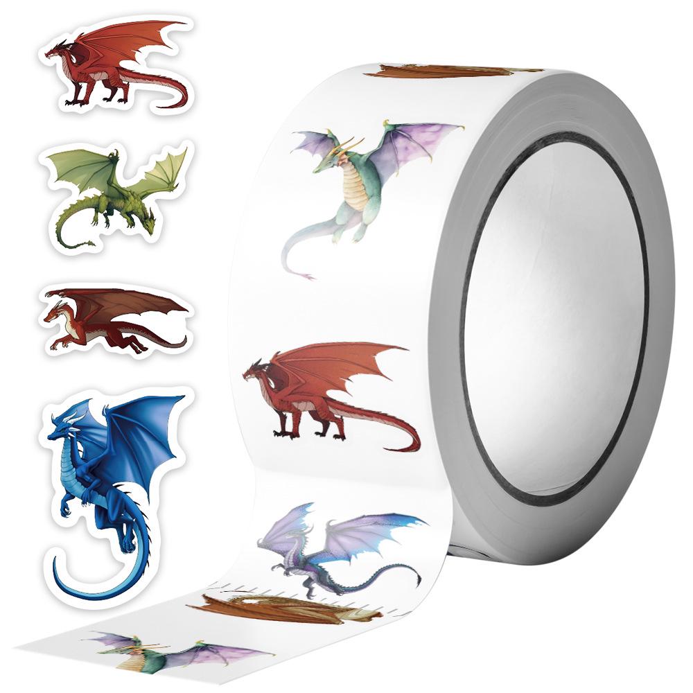 500 Sheets/Roll Dragon Sticker: Notebook & Phone Decoration