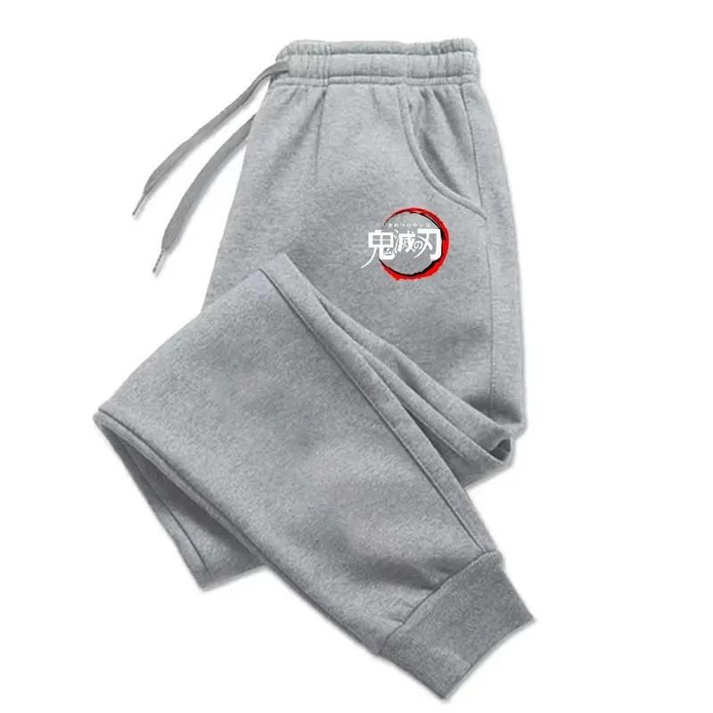 Mens Winter Japanese Anime 2D Print Sweatpants - Warm Comfort