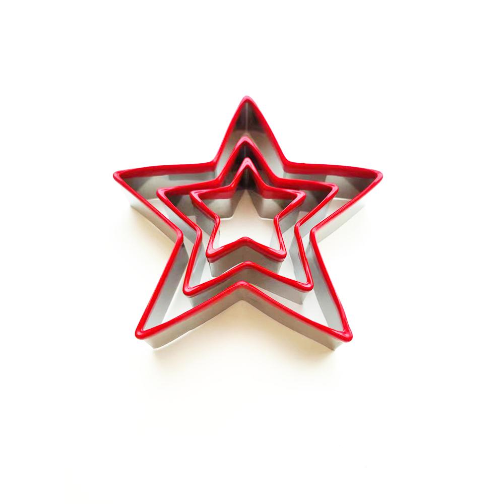 Set(3pcs) Creative Stainless Steel Gingerbread Man Christmas Biscuit Mold Fruit Cutting Mold Kitchen Baking Tool