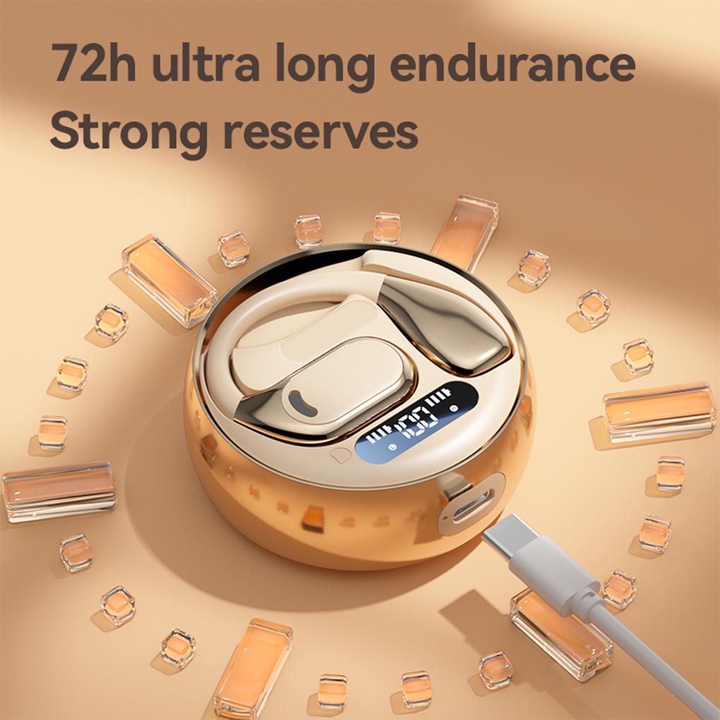 AI Intelligent Translation M76 Wireless Bluetooth Headset Noise Reduction Hanging Ear Running Ows Headset Universal For Travel
