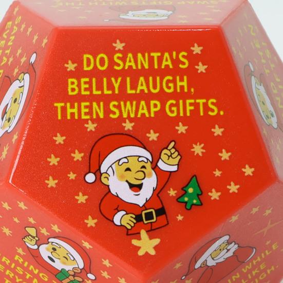 Christmas Santa Swap Gift Exchange Dice 3 x 3in Exchange Gifts Family Game Dice Christmas Stocking Stuffers for Xmas Party Family Night Holiday