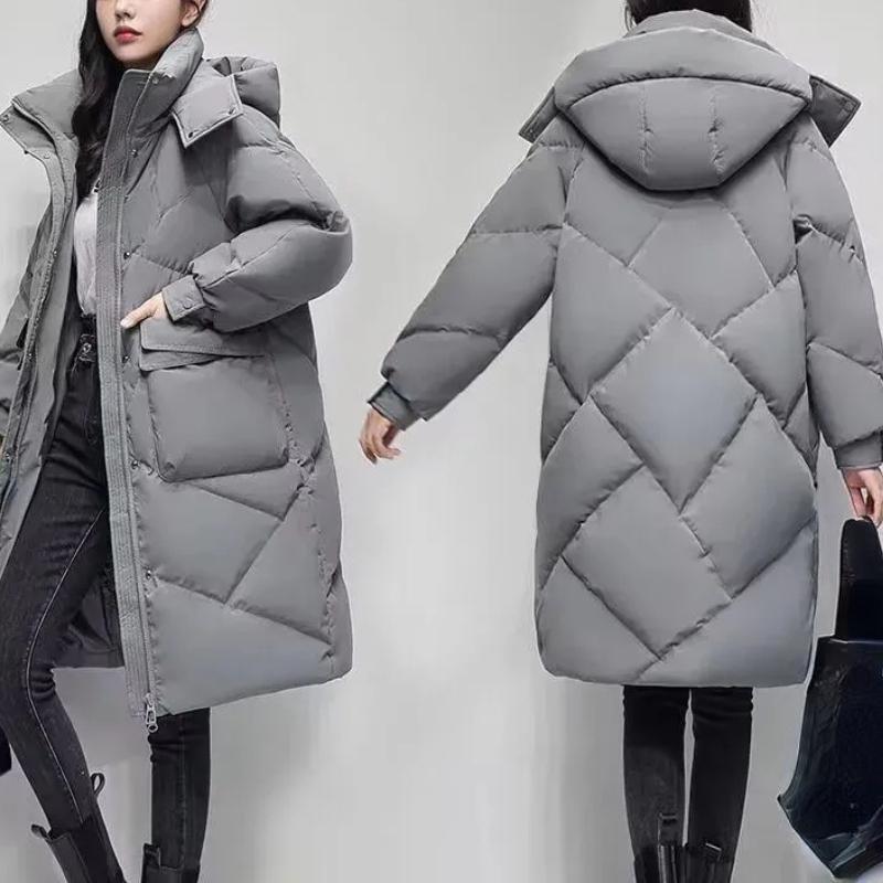 Nuovo inverno donne parka con cappuccio giacche spesse caldo cotone imbottito piumino cappotti casual lunghi parka vestiti larghi capispalla