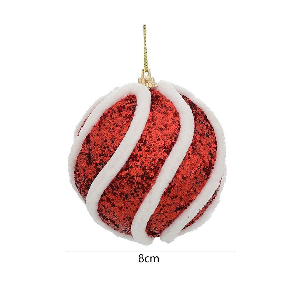8cm Sequins Christmas Ball Pendant Cartoon Merry Christmas Tree Decor  Hotel Office Decor
