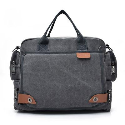 New Men s Handbag High Quality Canvas Shoulder Crossbody Bag Large Capacity Business Briefcase Multi Pocket Messenger Bag 35x13x29cm