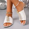 Hohe Sandalen mit dickem Absatz Sommer-Sandalen Fischmaul Fußabdeckung Lässige bequeme Sandalen
