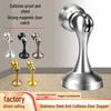 Silent Anti-Collision Stainless Steel Magnetic Door Stopper - No-Drill, Strong Suction for Bedroom and Household Use