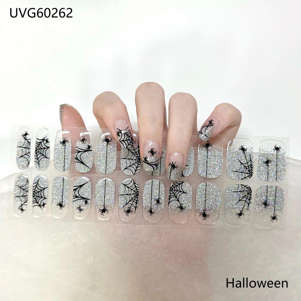 Transparent Nude UV Gel Nail Art Stickers: Semi-Cured, Semi-Baked Manicure Sheets